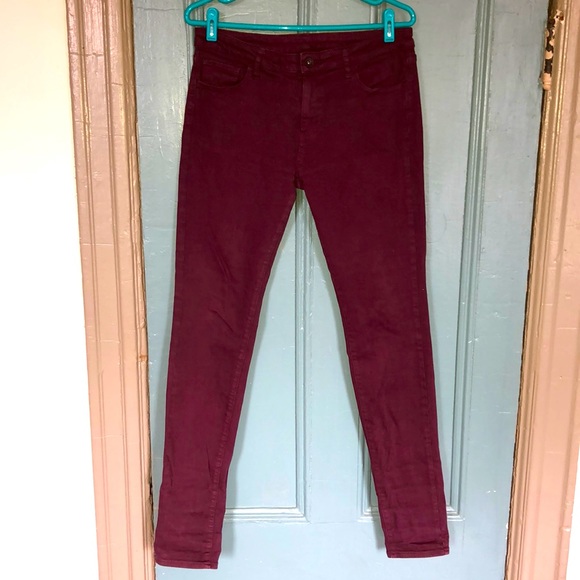 Maroon skinny Jeans - Picture 3 of 6